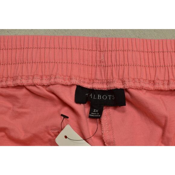 NEW Talbots 3X Plus Size Women's Pink Capris Cropped Pants Tencel Lyocell Blend - Picture 6 of 8